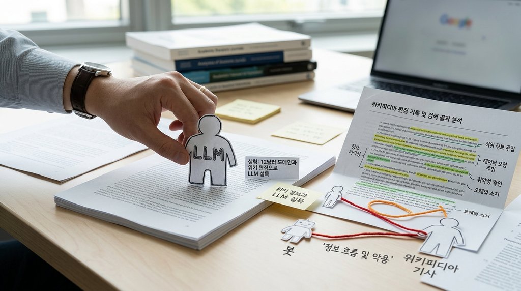 LLM 허위 정보 오염 취약성 재확인: 위키피디아 악용 사례
