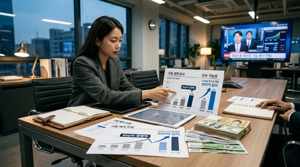 Replit, 경쟁사 Cursor의 600억 달러 인수설 속 매각 가능성 증폭