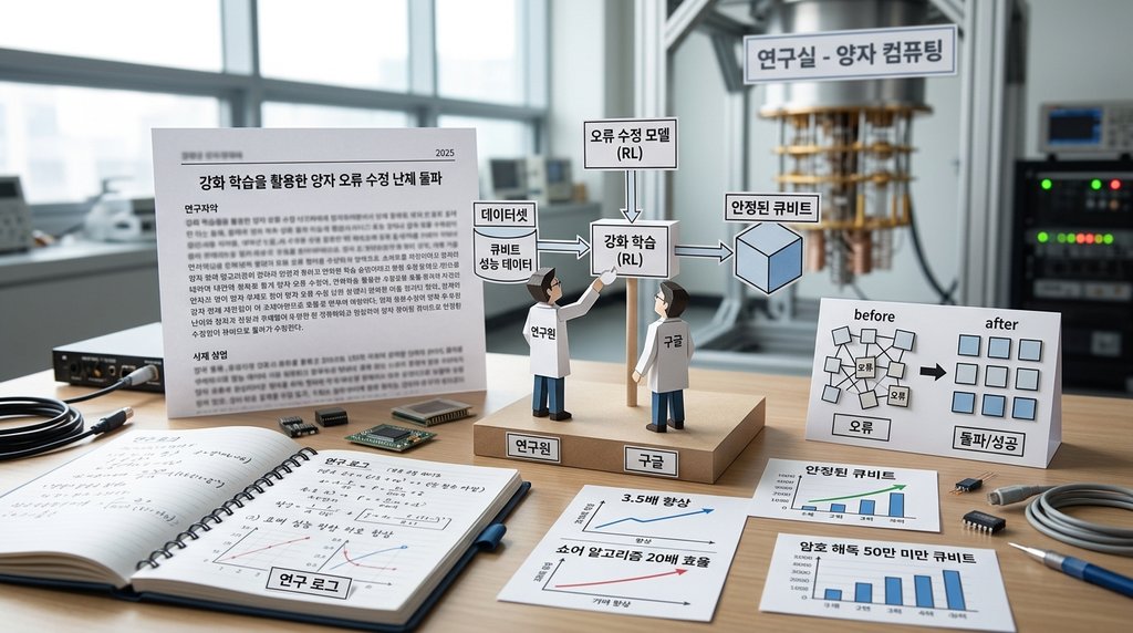 구글, 강화 학습으로 양자 컴퓨터 오류 수정 난제 돌파