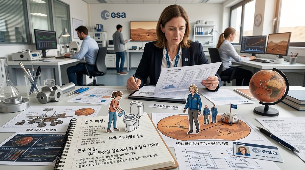 우주 화장실 청소에서 화성 탐사 리더로, 클레어 파핏의 독특한 여정